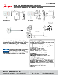 Thumbnail of document Manual - RHP Humidity/Temperature Transmitter